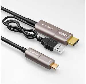 USB C to HDMI Optical Cable USB 3.1 Type C to HDMI 4K Thunderbolt 3/4 Compatible for MacBook Pro/Air (F0402-AOC-10M) USB C to HDMI Optical Cable USB 3.1 Type C to HDMI 4K Thunderbolt 3/4 Compatible for MacBook Pro/Air (F0402-AOC-10M)