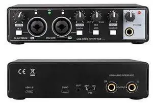 Professional Sound Card 24bit 192kHz Recording Usb Audio Interface for Music Studio Live Professional Sound Card 24bit 192kHz Recording Usb Audio Interface for Music Studio Live