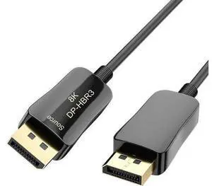 Fiber 8K 4K DisplayPort Cable DP 1.4 HBR3 8K@60Hz 4K@144Hz High Speed 32.4Gbps Optical Fiber Slim and Flexible DP to DP Cable 26.25 ft/8m Fiber 8K 4K DisplayPort Cable DP 1.4 HBR3 8K@60Hz 4K@144Hz High Speed 32.4Gbps Optical Fiber Slim and Flexible DP to DP Cable 26.25 ft/8m