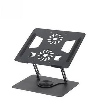 Adjustable Laptop Stand 360 Degree Rotating Laptop Cooling Stand Foldable Laptop Riser Stand with Double Fans Adjustable Laptop Stand 360 Degree Rotating Laptop Cooling Stand Foldable Laptop Riser Stand with Double Fans