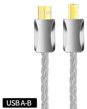 USB Type C to B 8 Core Pure Silver OTG Audio Data Cable Transmission Cable Line USB Audio Cable Male Gold Plated USB Type C to B 8 Core Pure Silver OTG Audio Data Cable Transmission Cable Line USB Audio Cable Male Gold Plated