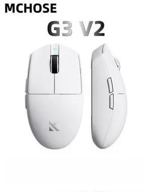 MCHOSE G3 V2 Wireless Gaming Mouse, Symmetrical, PAW3311, 12K DPI, Tri-Mode Connection, 59g Weight, 800mAh Battery (White) MCHOSE G3 V2 Wireless Gaming Mouse, Symmetrical, PAW3311, 12K DPI, Tri-Mode Connection, 59g Weight, 800mAh Battery (White)