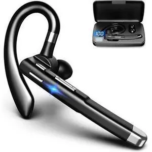 Bluetooth Headset for Cell Phones 500Hrs Standby Time with LED Charging Case 270 Degrees Rotatable Mic Hands Free Bluetooth 5.4 Version (Ivory Black) Bluetooth Headset for Cell Phones 500Hrs Standby Time with LED Charging Case 270 Degrees Rotatable Mic Hands Free Bluetooth 5.4 Version (Ivory Black)