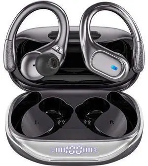 Wireless Earbuds Bluetooth Headphones 80Hrs Playtime Ear Buds IPX7 Waterproof Sports Earphones Wireless Charging Case Over-Ear Earhooks Headest Black Wireless Earbuds Bluetooth Headphones 80Hrs Playtime Ear Buds IPX7 Waterproof Sports Earphones Wireless Charging Case Over-Ear Earhooks Headest Black