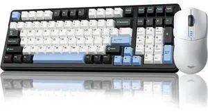 AULA Wireless Keyboard and Mouse Combo, F99 Wireless Mechanical Keyboards Hot Swappable Custom Keyboard+SC580 Wireless Gaming Mouse White AULA Wireless Keyboard and Mouse Combo, F99 Wireless Mechanical Keyboards Hot Swappable Custom Keyboard+SC580 Wireless Gaming Mouse White