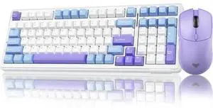 AULA Wireless Keyboard and Mouse Combo, F99 Wireless Mechanical Keyboards Hot Swappable Custom Keyboard+SC580X Wireless Gaming Mouse Light Purple AULA Wireless Keyboard and Mouse Combo, F99 Wireless Mechanical Keyboards Hot Swappable Custom Keyboard+SC580X Wireless Gaming Mouse Light Purple