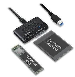 ICY DOCK 2.5" & M.2 SATA III HDD SSD to USB 3.2 Gen 1 (5Gbps) Hard Drive Docking Station Reader Adapter | EZ-Adapter MB031U-1SMB ICY DOCK 2.5" & M.2 SATA III HDD SSD to USB 3.2 Gen 1 (5Gbps) Hard Drive Docking Station Reader Adapter | EZ-Adapter MB031U-1SMB