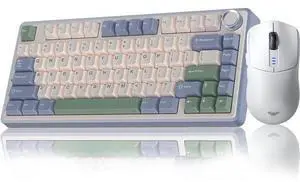 AULA Wireless Keyboard and Mouse Combo, F75 75% Mechanical Keyboards, Gasket Hot Swappable Custom Keyboard+SC580 Wireless Gaming Mouse White AULA Wireless Keyboard and Mouse Combo, F75 75% Mechanical Keyboards, Gasket Hot Swappable Custom Keyboard+SC580 Wireless Gaming Mouse White