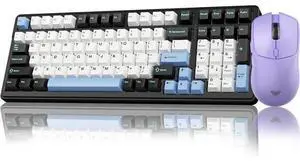 AULA Wireless Keyboard and Mouse Combo, F99 Wireless Mechanical Keyboards Hot Swappable Custom Keyboard+SC580X Wireless Gaming Mouse Light Purple AULA Wireless Keyboard and Mouse Combo, F99 Wireless Mechanical Keyboards Hot Swappable Custom Keyboard+SC580X Wireless Gaming Mouse Light Purple