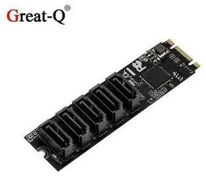 3.0 SSD M.2 NVME to 5 Ports 7Pin SATA 3.0 6G m2 pci express pci-e Adapter with SATA cable JMB585 Chip 3.0 SSD M.2 NVME to 5 Ports 7Pin SATA 3.0 6G m2 pci express pci-e Adapter with SATA cable JMB585 Chip