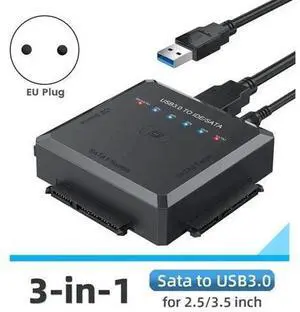 SATA To USB Adapter USB 3.0 To IDE/SATA 3 Cable Converter For 2.5 3.5 HDD SSD Hard Disk Drive Adapter SATA To USB Adapter USB 3.0 To IDE/SATA 3 Cable Converter For 2.5 3.5 HDD SSD Hard Disk Drive Adapter