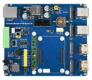 Waveshare Raspberry Pi Compute Module 4 IO Board with PoE Feature (Type B) Suitable for Variants of CM4 Waveshare Raspberry Pi Compute Module 4 IO Board with PoE Feature (Type B) Suitable for Variants of CM4