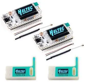2 Sets 0.96 inch OLED WiFi Esp32 Lora V3 Development Board Type-C USB SX1262 Lora Module Integrated WiFi Bluetooth 868MHZ 915MHZ + IPX IPEX 1.13 UF.L Antennas + Cases 2 Sets 0.96 inch OLED WiFi Esp32 Lora V3 Development Board Type-C USB SX1262 Lora Module Integrated WiFi Bluetooth 868MHZ 915MHZ + IPX IPEX 1.13 UF.L Antennas + Cases