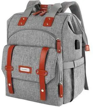 FALANKO Laptop Backpack for Women, Work Doctor Teacher Nurse Wide Open College School Student 17.3 Inch Laptops Bookbag Purse with USB Charging Port, Travel RFID Computer Bag for Men Women Girls Grey FALANKO Laptop Backpack for Women, Work Doctor Teacher Nurse Wide Open College School Student 17.3 Inch Laptops Bookbag Purse with USB Charging Port, Travel RFID Computer Bag for Men Women Girls Grey