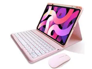 kaitesi Keyboard Case Mouse for iPad Mini 6th Generation 8.3 Inch Case Upper Pencil Holder Cute Round Keys Detachable Bluetooth Keyboard (Pink) kaitesi Keyboard Case Mouse for iPad Mini 6th Generation 8.3 Inch Case Upper Pencil Holder Cute Round Keys Detachable Bluetooth Keyboard (Pink)