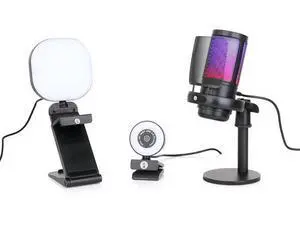 Live Streaming Kit- Perfect for Streaming Video Games on Twitch, YouTube, Podcasts and Working from Home. includes 1920x1080p Webcam, Professional USB Microphone, and One LED Multi-Color Light Live Streaming Kit- Perfect for Streaming Video Games on Twitch, YouTube, Podcasts and Working from Home. includes 1920x1080p Webcam, Professional USB Microphone, and One LED Multi-Color Light