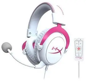 HyperX Cloud II Gaming Headset with 7.1 Virtual Surround Sound USB Audio Control Box Included Pink PS4/PC/Xbox/Switch 4P5E0AA HyperX Cloud II Gaming Headset with 7.1 Virtual Surround Sound USB Audio Control Box Included Pink PS4/PC/Xbox/Switch 4P5E0AA