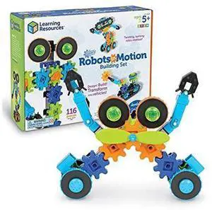Learning Resources Gears! Gears! Gears! Robots in Motion Building Set, Robot Toy, STEM Robot, Engineering Toy, Robot Toy for Kids, STEM, 116 Pieces, Ages 5+ Learning Resources Gears! Gears! Gears! Robots in Motion Building Set, Robot Toy, STEM Robot, Engineering Toy, Robot Toy for Kids, STEM, 116 Pieces, Ages 5+
