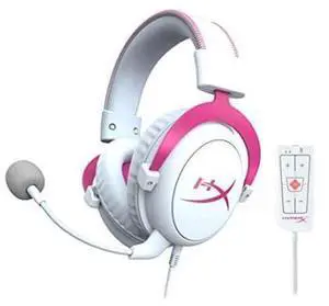 HyperX Cloud II Gaming Headset with 7.1 Virtual Surround Sound USB Audio Control Box Included Pink PS4/PC/Xbox/Switch 4P5E0AA HyperX Cloud II Gaming Headset with 7.1 Virtual Surround Sound USB Audio Control Box Included Pink PS4/PC/Xbox/Switch 4P5E0AA