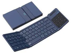 Nillkin Pocket Foldable Wireless Keyboard with Touchpad Number Pad for Travel Trip Meeting for Tablets Fold Phone Laptop PC, Full Size (Small) Magnetic Folding Keyboard (Blue) Nillkin Pocket Foldable Wireless Keyboard with Touchpad Number Pad for Travel Trip Meeting for Tablets Fold Phone Laptop PC, Full Size (Small) Magnetic Folding Keyboard (Blue)