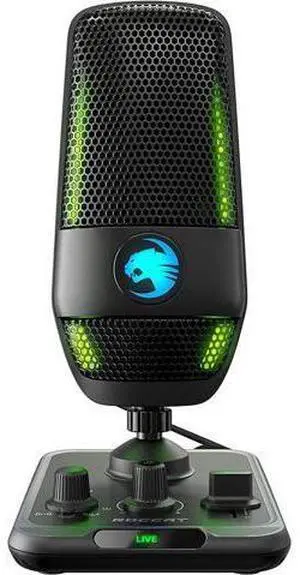 ROCCAT Torch USB Microphone, Studio-Grade Audio, PC Computer Gaming Wired Mic, RGB AIMO Lighting with Indicator, for Streaming, Recording, Podcasting, Quick Mute, Boom Arm Compatible, Black ROCCAT Torch USB Microphone, Studio-Grade Audio, PC Computer Gaming Wired Mic, RGB AIMO Lighting with Indicator, for Streaming, Recording, Podcasting, Quick Mute, Boom Arm Compatible, Black