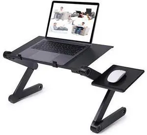 Adjustable Laptop Desk, Laptop Stand for Bed Portable Lap Desk Foldable Table Workstation Notebook Riser with Mouse Pad, Ergonomic Computer Tray Reading Holder Bed Tray Standing Desk Adjustable Laptop Desk, Laptop Stand for Bed Portable Lap Desk Foldable Table Workstation Notebook Riser with Mouse Pad, Ergonomic Computer Tray Reading Holder Bed Tray Standing Desk