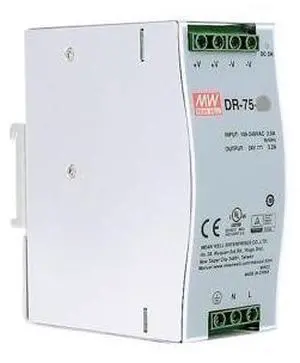 Mean Well DR 75W 24V 3.2A Switching Power Supply AC-DC Single Output Industrial DIN Rail DR-75-24 Slim Type Enclosed Power Supply Driver Transformer Mean Well DR 75W 24V 3.2A Switching Power Supply AC-DC Single Output Industrial DIN Rail DR-75-24 Slim Type Enclosed Power Supply Driver Transformer