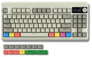 Womier Retro 75% Gaming Keyboard with OLED Display&Knob, M87 Pro Bluetooth 5.1/2.4GHz /USB-C Wireless Mechanical Keyboard with Hot-Swappable Custom Switch, Compact Gamer RGB Keyboard-Grey Womier Retro 75% Gaming Keyboard with OLED Display&Knob, M87 Pro Bluetooth 5.1/2.4GHz /USB-C Wireless Mechanical Keyboard with Hot-Swappable Custom Switch, Compact Gamer RGB Keyboard-Grey