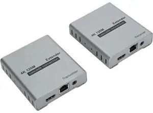 4K HDMI Over Ethernet CAT5e Cat6 Extender, Extender RJ45 4K@30Hz Upto 120M HDMI Extender Over RJ45 Ethernet LAN Cable Cascade Connection HD Amplifier Extender (US) 4K HDMI Over Ethernet CAT5e Cat6 Extender, Extender RJ45 4K@30Hz Upto 120M HDMI Extender Over RJ45 Ethernet LAN Cable Cascade Connection HD Amplifier Extender (US)