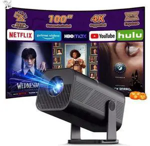 Mini Projector with WiFi and Bluetooth, 4k Support Portable Outdoor Projector, 200 ANSI Lumens, Smart Projector with Android, Built-in App Movie Proyector for Home Theater, Camping, Gaming Mini Projector with WiFi and Bluetooth, 4k Support Portable Outdoor Projector, 200 ANSI Lumens, Smart Projector with Android, Built-in App Movie Proyector for Home Theater, Camping, Gaming