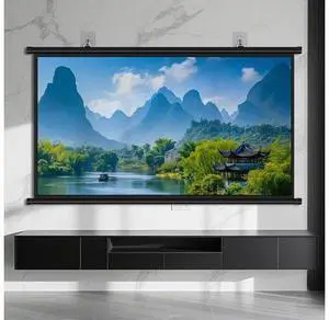 Manual Pull Down Proiector Screen 60" 72" Wall Mounted Projector Movie Screen 4K Full HD Retractable Projector Screen, Format 4:3 16:9(60in(16:9)) Manual Pull Down Proiector Screen 60" 72" Wall Mounted Projector Movie Screen 4K Full HD Retractable Projector Screen, Format 4:3 16:9(60in(16:9))