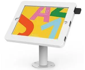 Beelta Retail Kiosk Tablet Stand for 10.2 inch iPad 7th/8th Generation, Business Desktop POS iPad Stand, Anti Theft, Metal, White Beelta Retail Kiosk Tablet Stand for 10.2 inch iPad 7th/8th Generation, Business Desktop POS iPad Stand, Anti Theft, Metal, White