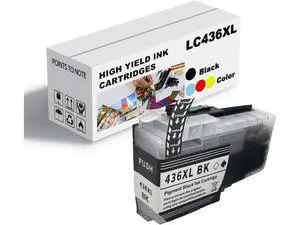 Ink Cartridge for Brother LC436BK LC436C LC436M LC436Y High Yield,Compatible for Brother J4340DW J4440DW J4540DW J5855DW J5955DW J6555DW J6955DW J6957DW Printer Black Ink Cartridge for Brother LC436BK LC436C LC436M LC436Y High Yield,Compatible for Brother J4340DW J4440DW J4540DW J5855DW J5955DW J6555DW J6955DW J6957DW Printer Black