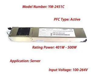450W Server PSU 450W Redundant Hot-Swap Power Supply YM-2451CJR YM-2451C SSI Power R512 G2 Power 450W Server PSU 450W Redundant Hot-Swap Power Supply YM-2451CJR YM-2451C SSI Power R512 G2 Power