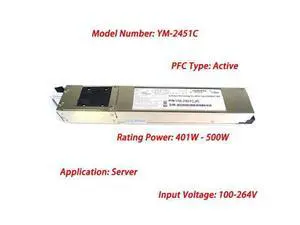 450W Server PSU 450W Redundant Hot-Swap Power Supply YM-2451CJR YM-2451C SSI Power R512 G2 Power 450W Server PSU 450W Redundant Hot-Swap Power Supply YM-2451CJR YM-2451C SSI Power R512 G2 Power