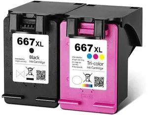 Saiyeeka 667 667XL Ink Cartridges Replacement 667 Ink Cartridges Deskjet Ink Advantage 2775 2776 Plus 6475 6476 Printer 1 Black 1 Tri-Color Saiyeeka 667 667XL Ink Cartridges Replacement 667 Ink Cartridges Deskjet Ink Advantage 2775 2776 Plus 6475 6476 Printer 1 Black 1 Tri-Color