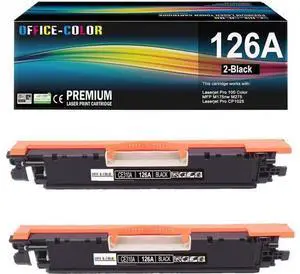 126A Black Toner Cartridge Replacement 126A CE310A for Laserjet Pro 100 Color MFP M175nw,cp1025nw,M275 Printer Ink (2-Pack) 126A Black Toner Cartridge Replacement 126A CE310A for Laserjet Pro 100 Color MFP M175nw,cp1025nw,M275 Printer Ink (2-Pack)