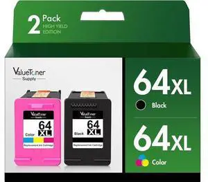 Valuetoner Supply 64xl Remanufactured Ink Cartridge Replacement 64xl Ink Cartridge Combo Pack for Envy Photo 7858 7855 7155 6255 6252 7120 6232 7158 7164 5542 7255e 7955e 7958e Printer (2 Pack) Valuetoner Supply 64xl Remanufactured Ink Cartridge Replacement 64xl Ink Cartridge Combo Pack for Envy Photo 7858 7855 7155 6255 6252 7120 6232 7158 7164 5542 7255e 7955e 7958e Printer (2 Pack)