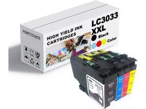 Ink Cartridge for Brother LC3033XXLBK LC3033XXLC LC3033XXLM LC3033XXLY Ink Cartridge Combo,High Yield Compatible for Brother J995DW J995DW Printer Combo Pack Ink Cartridge for Brother LC3033XXLBK LC3033XXLC LC3033XXLM LC3033XXLY Ink Cartridge Combo,High Yield Compatible for Brother J995DW J995DW Printer Combo Pack