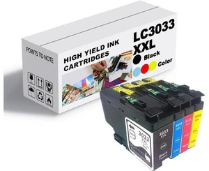 Ink Cartridge for Brother LC3033XXLBK LC3033XXLC LC3033XXLM LC3033XXLY Ink Cartridge Combo,High Yield Compatible for Brother J995DW J995DW Printer Combo Pack Ink Cartridge for Brother LC3033XXLBK LC3033XXLC LC3033XXLM LC3033XXLY Ink Cartridge Combo,High Yield Compatible for Brother J995DW J995DW Printer Combo Pack