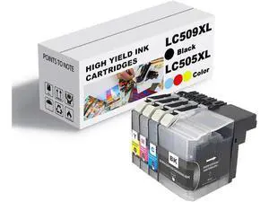 Ink Cartridge for Brother LC509XLBK LC505XLC LC505XLM LC505XLY Ink Cartridge Combo,High Yield Compatible for Brother J100 J105 J200 Printers Combo Pack Ink Cartridge for Brother LC509XLBK LC505XLC LC505XLM LC505XLY Ink Cartridge Combo,High Yield Compatible for Brother J100 J105 J200 Printers Combo Pack