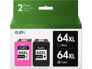 64XL Ink Cartridges Combo Pack Remanufactured Replacement Ink 64 64XL Ink Cartridge Printers Envy 7855 7858 7855 7100 7155 6255 7120 7155 7255e 7950e 7955e Tango X (1 Black, 1 Tri-Color) 64XL Ink Cartridges Combo Pack Remanufactured Replacement Ink 64 64XL Ink Cartridge Printers Envy 7855 7858 7855 7100 7155 6255 7120 7155 7255e 7950e 7955e Tango X (1 Black, 1 Tri-Color)