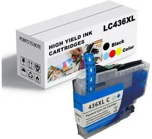 Ink Cartridge for Brother LC436BK LC436C LC436M LC436Y High Yield,Compatible for Brother J4340DW J4440DW J4540DW J5855DW J5955DW J6555DW J6955DW J6957DW Printer Cyan Ink Cartridge for Brother LC436BK LC436C LC436M LC436Y High Yield,Compatible for Brother J4340DW J4440DW J4540DW J5855DW J5955DW J6555DW J6955DW J6957DW Printer Cyan