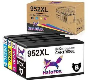 HaloFox Remanufactured Ink-Cartridge Replacement 952 XL 952XL with Updated Chips OfficeJet Pro 8710 8720 7720 7740 8740 8715 8730 8725 8702 8216 8210 Printer Ink (4-Pack) HaloFox Remanufactured Ink-Cartridge Replacement 952 XL 952XL with Updated Chips OfficeJet Pro 8710 8720 7720 7740 8740 8715 8730 8725 8702 8216 8210 Printer Ink (4-Pack)