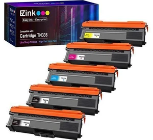 E-Z Ink (TM) Compatible Toner Cartridge Replacement for Brother TN336 TN-336 TN331 Compatible with HL-L8350CDW MFC-L8850CDW MFC-L8600CDW HL-L8350CDWT HL-L8250CDN (Black Cyan Magenta Yellow, 5 Pack) E-Z Ink (TM) Compatible Toner Cartridge Replacement for Brother TN336 TN-336 TN331 Compatible with HL-L8350CDW MFC-L8850CDW MFC-L8600CDW HL-L8350CDWT HL-L8250CDN (Black Cyan Magenta Yellow, 5 Pack)