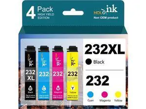 232XL Remanufactured Ink Cartridge Replacement 232 Ink Cartridges T232 for Expression Home XP-4200 XP-4205 Workforce WF-2930 WF-2950 Printer (Black, Cyan, Magenta, Yellow, 4 Pack) 232XL Remanufactured Ink Cartridge Replacement 232 Ink Cartridges T232 for Expression Home XP-4200 XP-4205 Workforce WF-2930 WF-2950 Printer (Black, Cyan, Magenta, Yellow, 4 Pack)