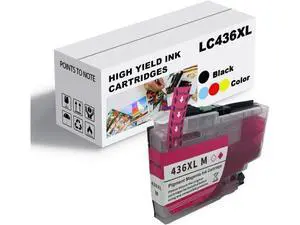 Ink Cartridge for Brother LC436BK LC436C LC436M LC436Y High Yield,Compatible for Brother J4340DW J4440DW J4540DW J5855DW J5955DW J6555DW J6955DW J6957DW Printer Magenta Ink Cartridge for Brother LC436BK LC436C LC436M LC436Y High Yield,Compatible for Brother J4340DW J4440DW J4540DW J5855DW J5955DW J6555DW J6955DW J6957DW Printer Magenta