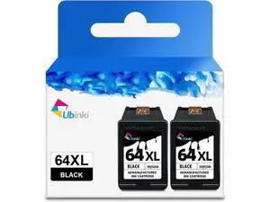 Ubinki 64XL Black Ink Cartridge Ink 64 XL HP64 HP64XL Cartridges Envy 7855 7155 7858 7800 7955e 7255e 7900e 6200 62226252 6255 7830 7864 7120 6222 Tango x Terra Printers (2-Pack) Ubinki 64XL Black Ink Cartridge Ink 64 XL HP64 HP64XL Cartridges Envy 7855 7155 7858 7800 7955e 7255e 7900e 6200 62226252 6255 7830 7864 7120 6222 Tango x Terra Printers (2-Pack)