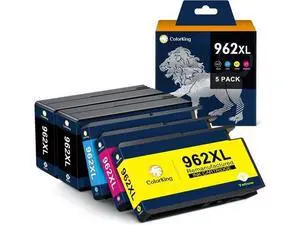 Colorking Remanufactured Ink Cartridge Replacement 962XL 962 XL OfficeJet Pro 9015 9025 9010 9018 9020 9012 Printer HP962 962 XL 962XL Ink (High Yield, 5 Combo Pack) Colorking Remanufactured Ink Cartridge Replacement 962XL 962 XL OfficeJet Pro 9015 9025 9010 9018 9020 9012 Printer HP962 962 XL 962XL Ink (High Yield, 5 Combo Pack)