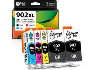 Smart Ink Compatible Ink Cartridge Replacement 902 XL 902XL (2 Black XL & C/M/Y XL 5 Combo Pack) to use with Officejet Pro 6978 6968 6974 6975 6960 Officejet 6951 6954 6956 6958 Printers Smart Ink Compatible Ink Cartridge Replacement 902 XL 902XL (2 Black XL & C/M/Y XL 5 Combo Pack) to use with Officejet Pro 6978 6968 6974 6975 6960 Officejet 6951 6954 6956 6958 Printers